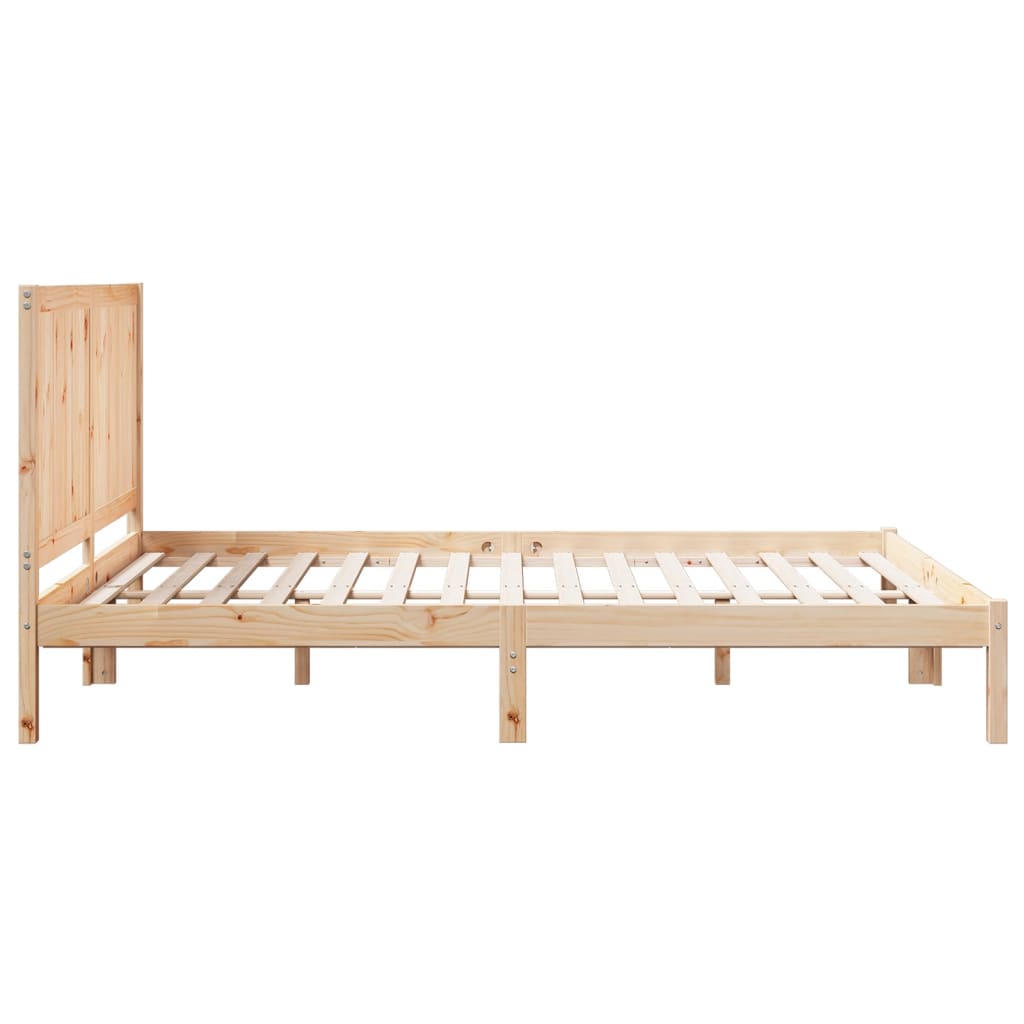 Cadre de lit extra long sans matelas 160x210 cm bois massif Lits & cadres de lit vidaXL   