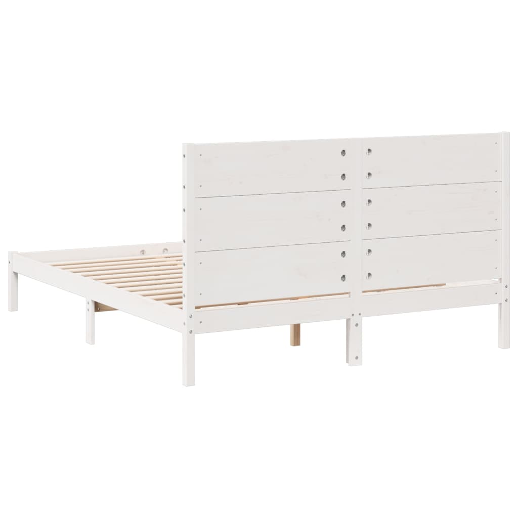 Cadre de lit extra long sans matelas 140x220 cm bois massif Lits & cadres de lit vidaXL   