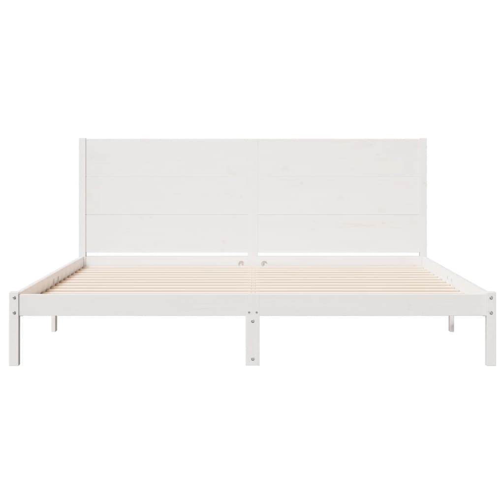 Cadre de lit extra long sans matelas 180x220 cm bois massif Lits & cadres de lit vidaXL   