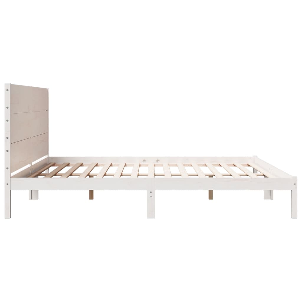 Cadre de lit extra long sans matelas 180x220 cm bois massif Lits & cadres de lit vidaXL   