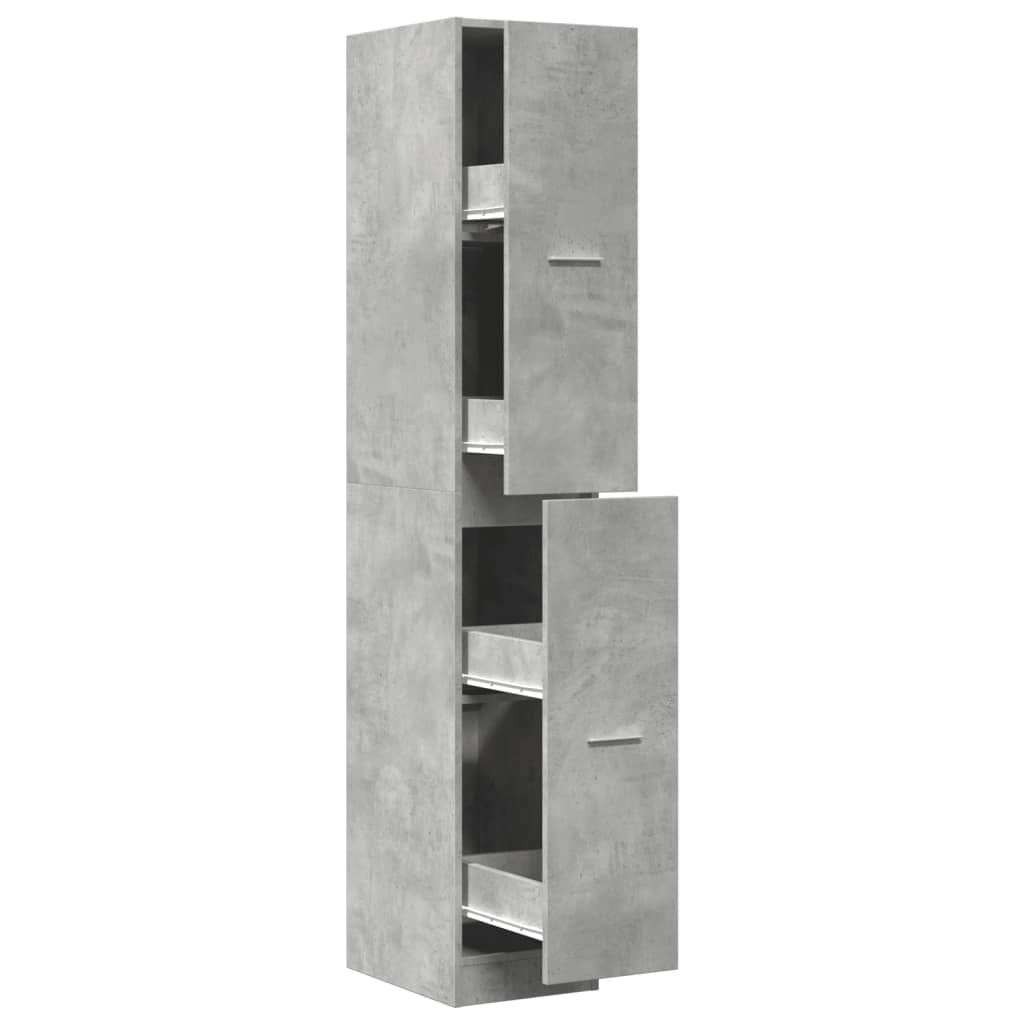 Armoire d'apothicaire gris béton 30x41x174,5 cm bois ingénierie Casiers & armoires de rangement vidaXL   