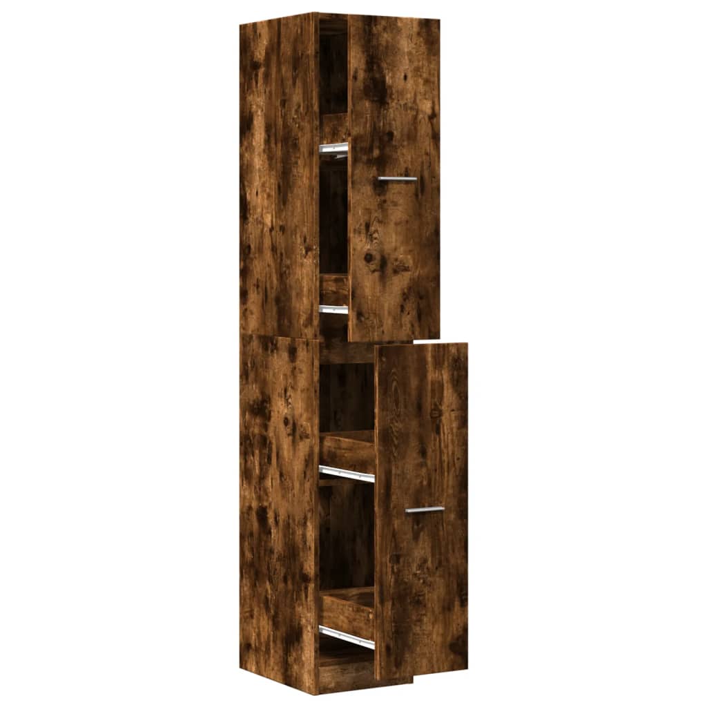 Armoire d'apothicaire chêne fumé 30x41x174,5 cm bois ingénierie Casiers & armoires de rangement vidaXL   