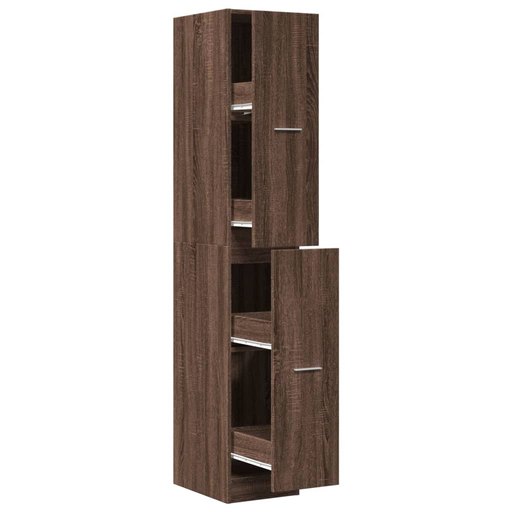 Armoire apothicaire chêne marron 30x41x174,5 cm bois ingénierie Casiers & armoires de rangement vidaXL   