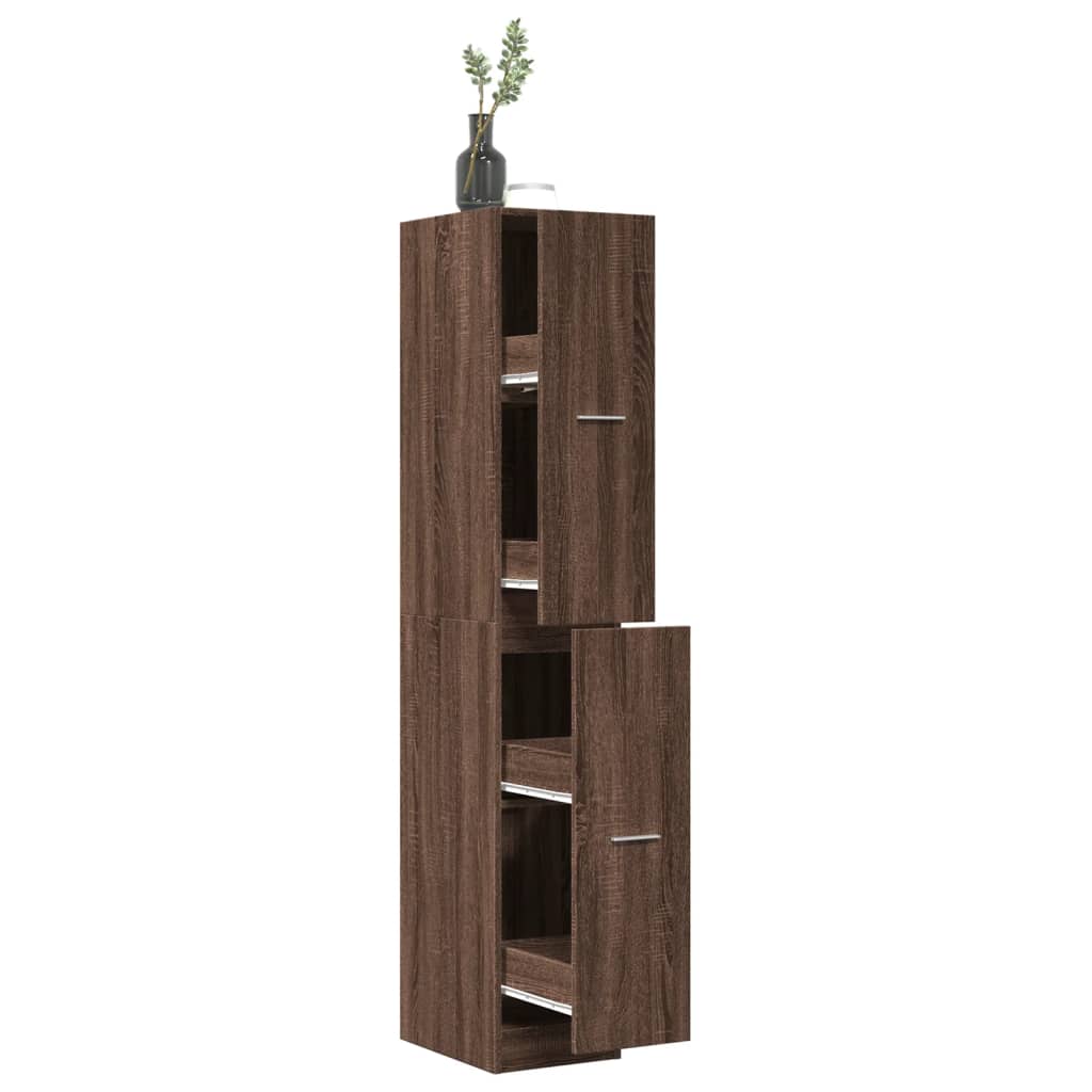 Armoire apothicaire chêne marron 30x41x174,5 cm bois ingénierie Casiers & armoires de rangement vidaXL   