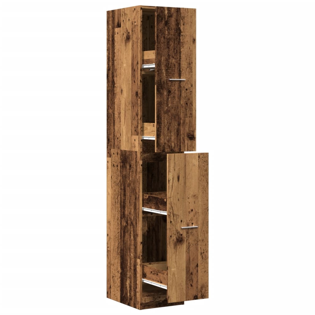 Armoire d'apothicaire vieux bois 30x41x174,5 cm bois ingénierie Casiers & armoires de rangement vidaXL   