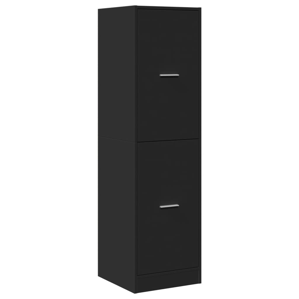 Armoire d'apothicaire noir 40x41x144,5 cm bois d'ingénierie Casiers & armoires de rangement vidaXL   