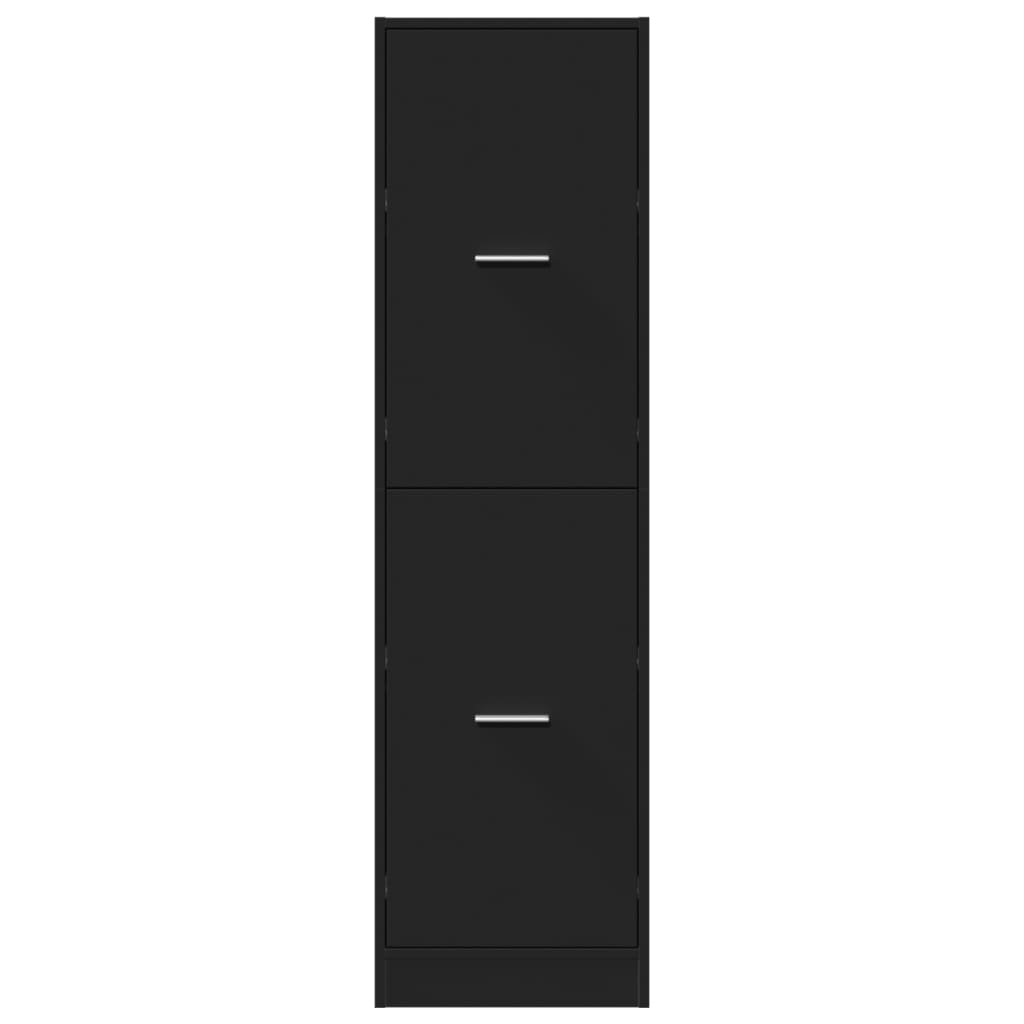 Armoire d'apothicaire noir 40x41x144,5 cm bois d'ingénierie Casiers & armoires de rangement vidaXL   