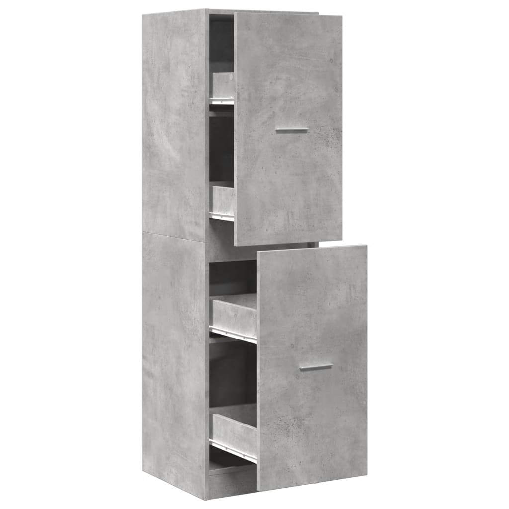 Armoire d'apothicaire gris béton 40x41x144,5 cm bois ingénierie Casiers & armoires de rangement vidaXL   