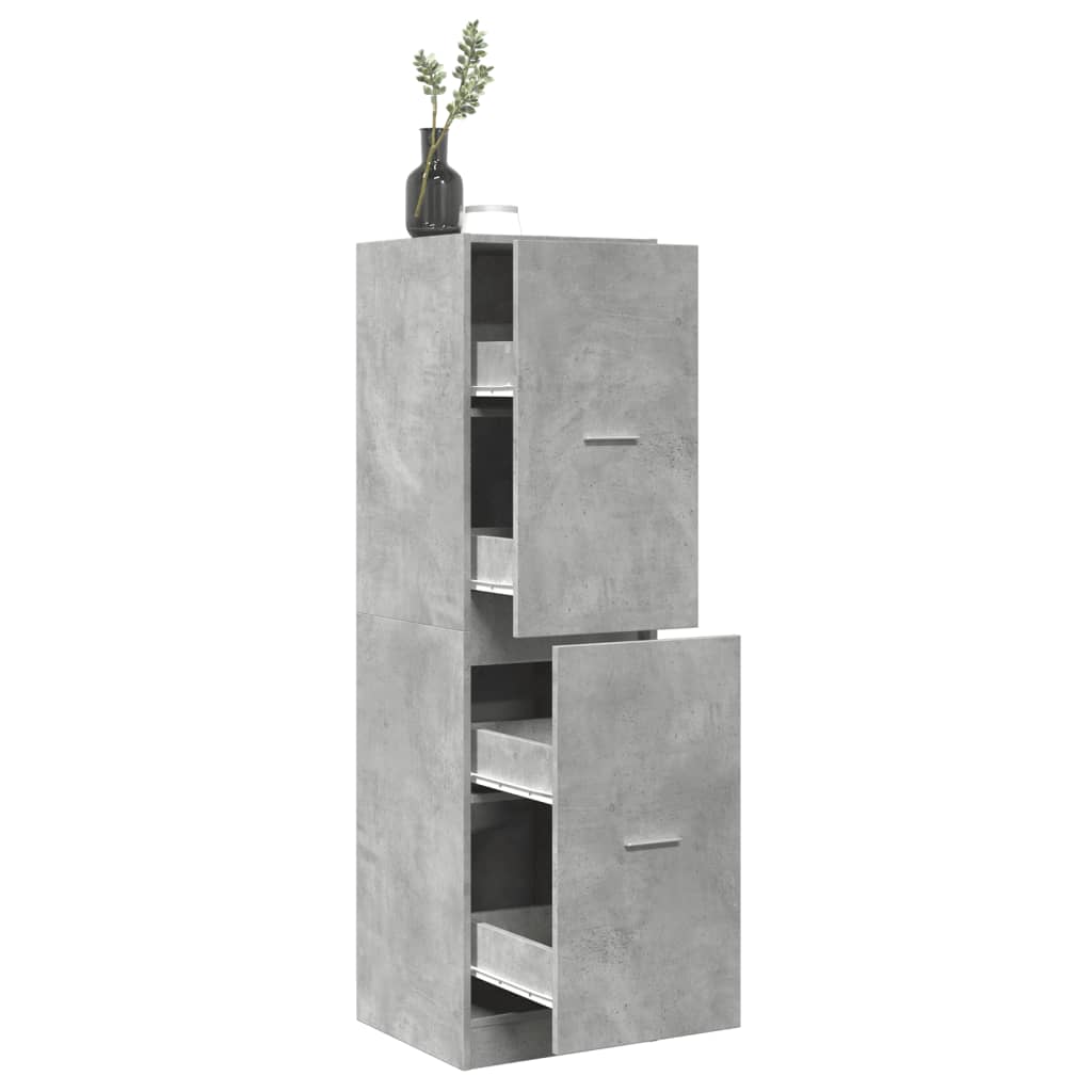 Armoire d'apothicaire gris béton 40x41x144,5 cm bois ingénierie Casiers & armoires de rangement vidaXL   