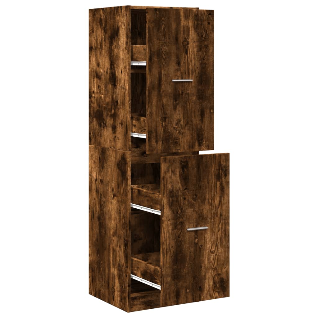 Armoire d'apothicaire chêne fumé 40x41x144,5 cm bois ingénierie Casiers & armoires de rangement vidaXL   