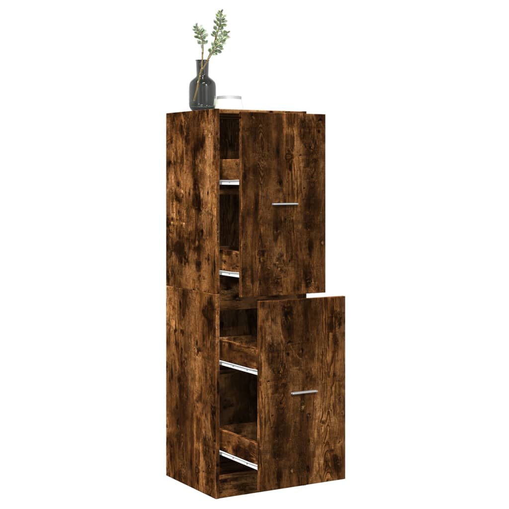 Armoire d'apothicaire chêne fumé 40x41x144,5 cm bois ingénierie Casiers & armoires de rangement vidaXL   