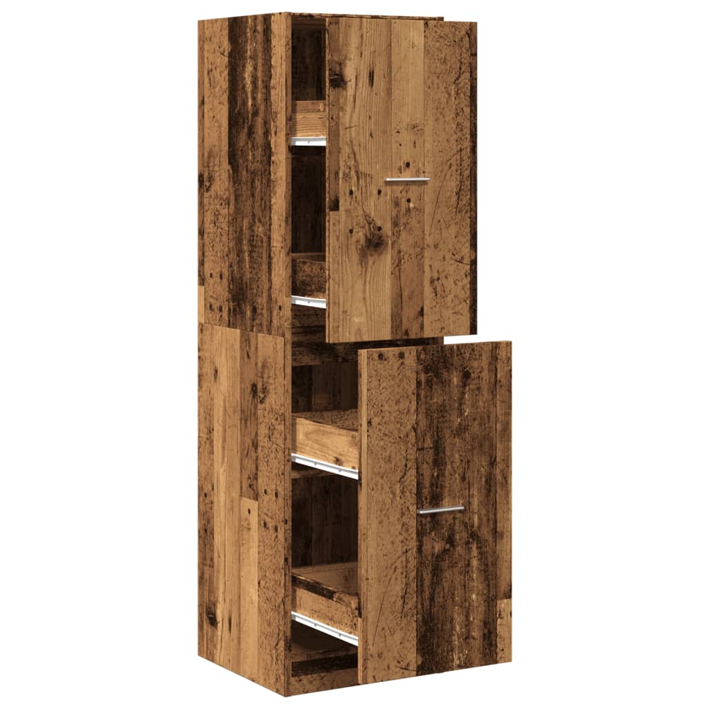 Armoire d'apothicaire vieux bois 40x41x144,5 cm bois ingénierie Casiers & armoires de rangement vidaXL   