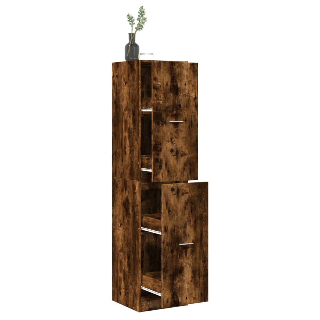 Armoire d'apothicaire chêne fumé 40x41x174,5 cm bois ingénierie Casiers & armoires de rangement vidaXL   