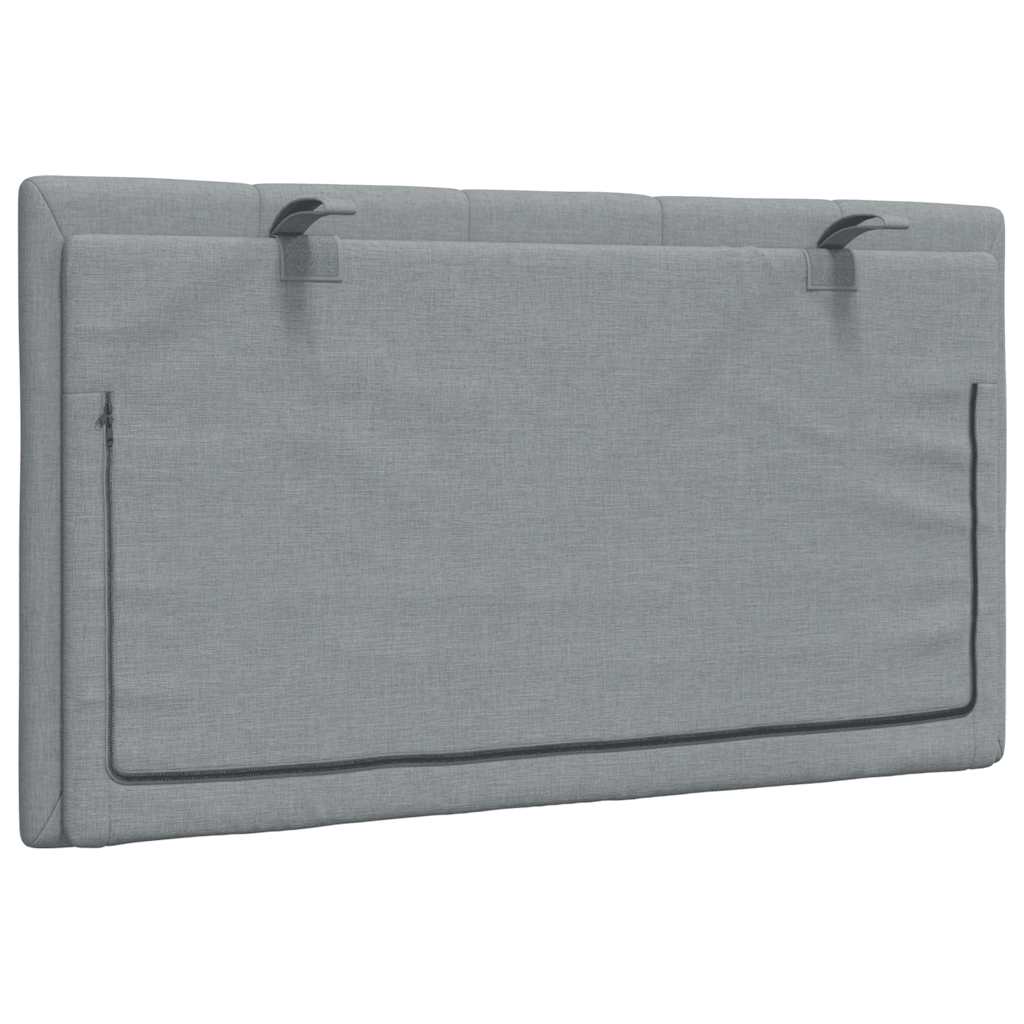 Coussin de tête de lit gris clair 80 cm tissu Têtes et pieds de lit vidaXL