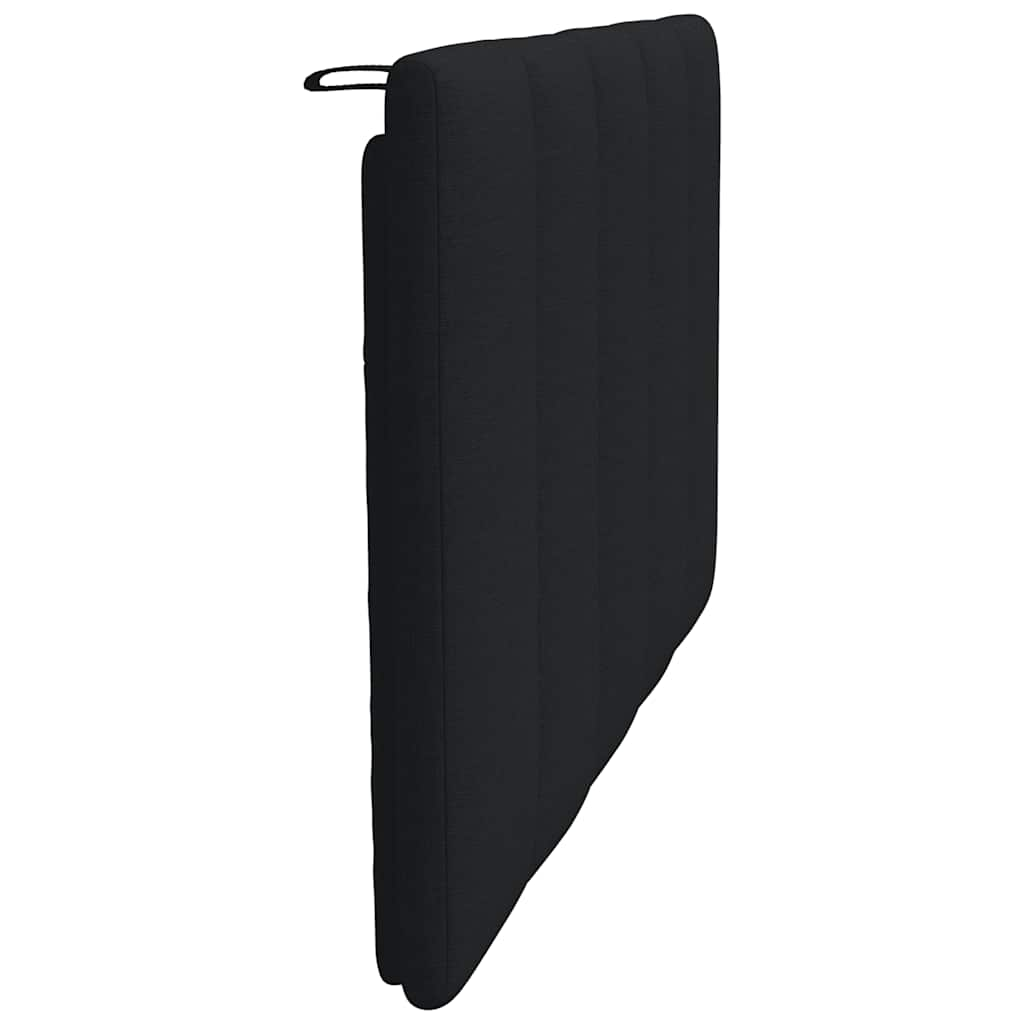 Coussin de tête de lit noir 80 cm tissu Têtes et pieds de lit vidaXL