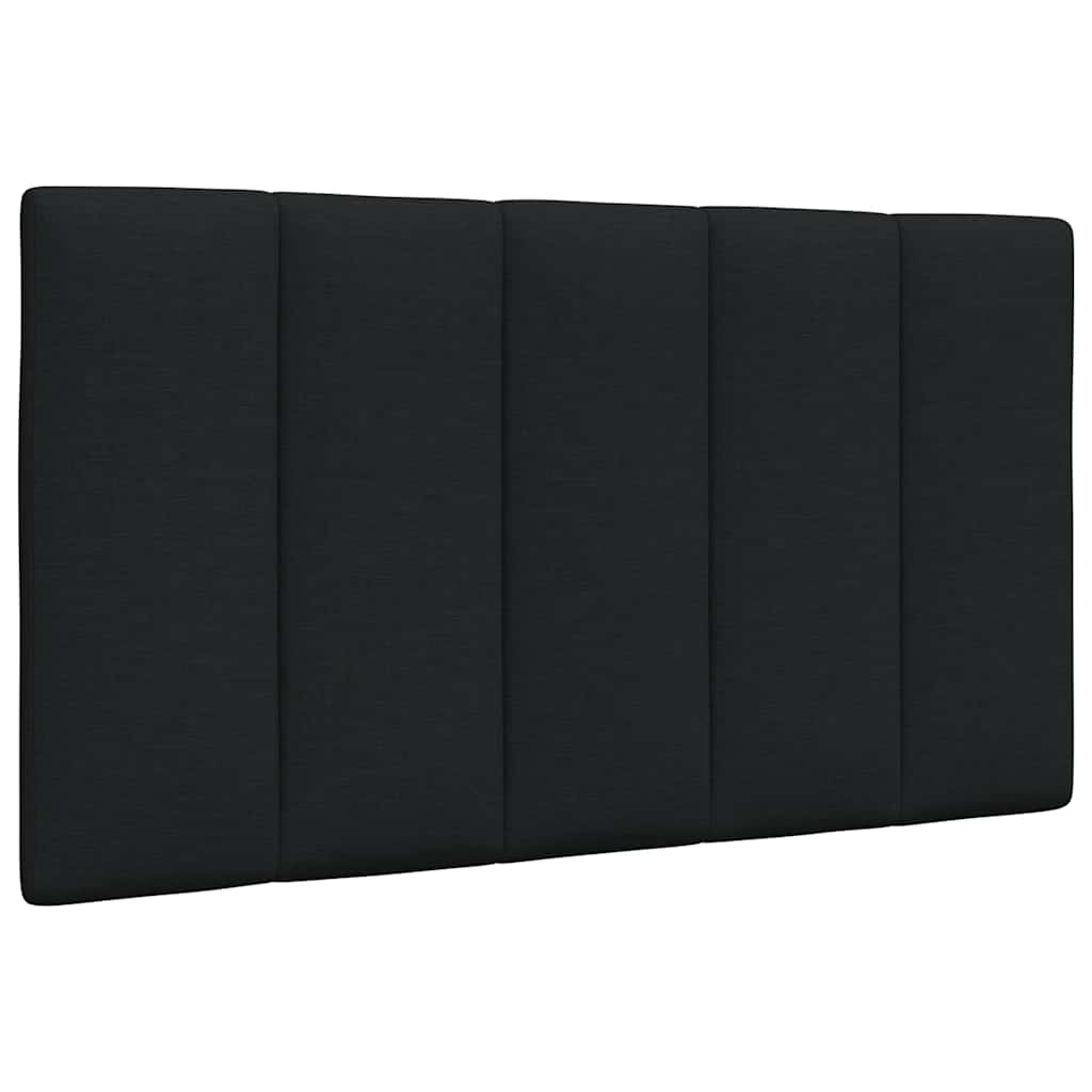 Coussin de tête de lit noir 80 cm tissu Têtes et pieds de lit vidaXL