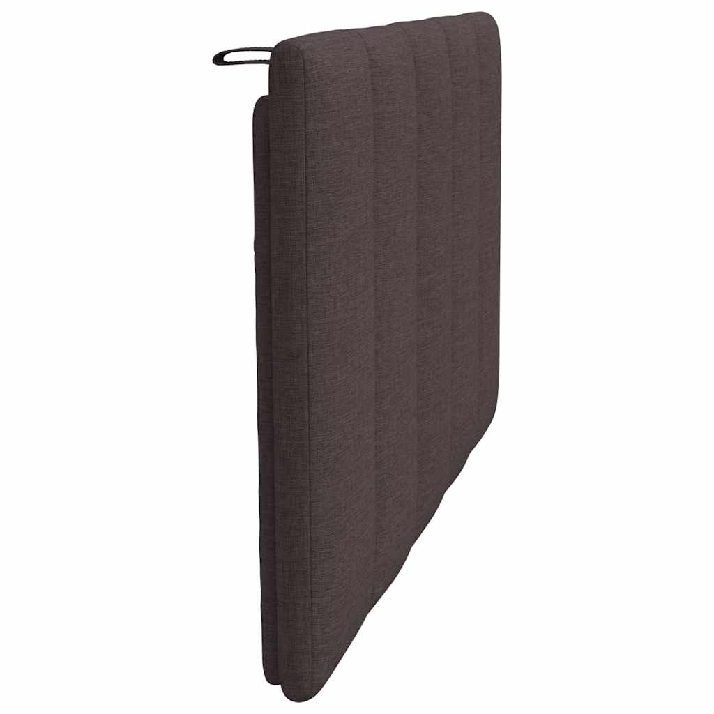 Coussin de tête de lit marron foncé 80 cm tissu Têtes et pieds de lit vidaXL