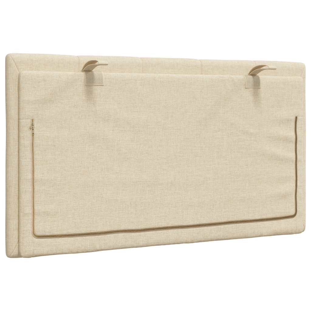 Coussin de tête de lit crème 80 cm tissu Têtes et pieds de lit vidaXL