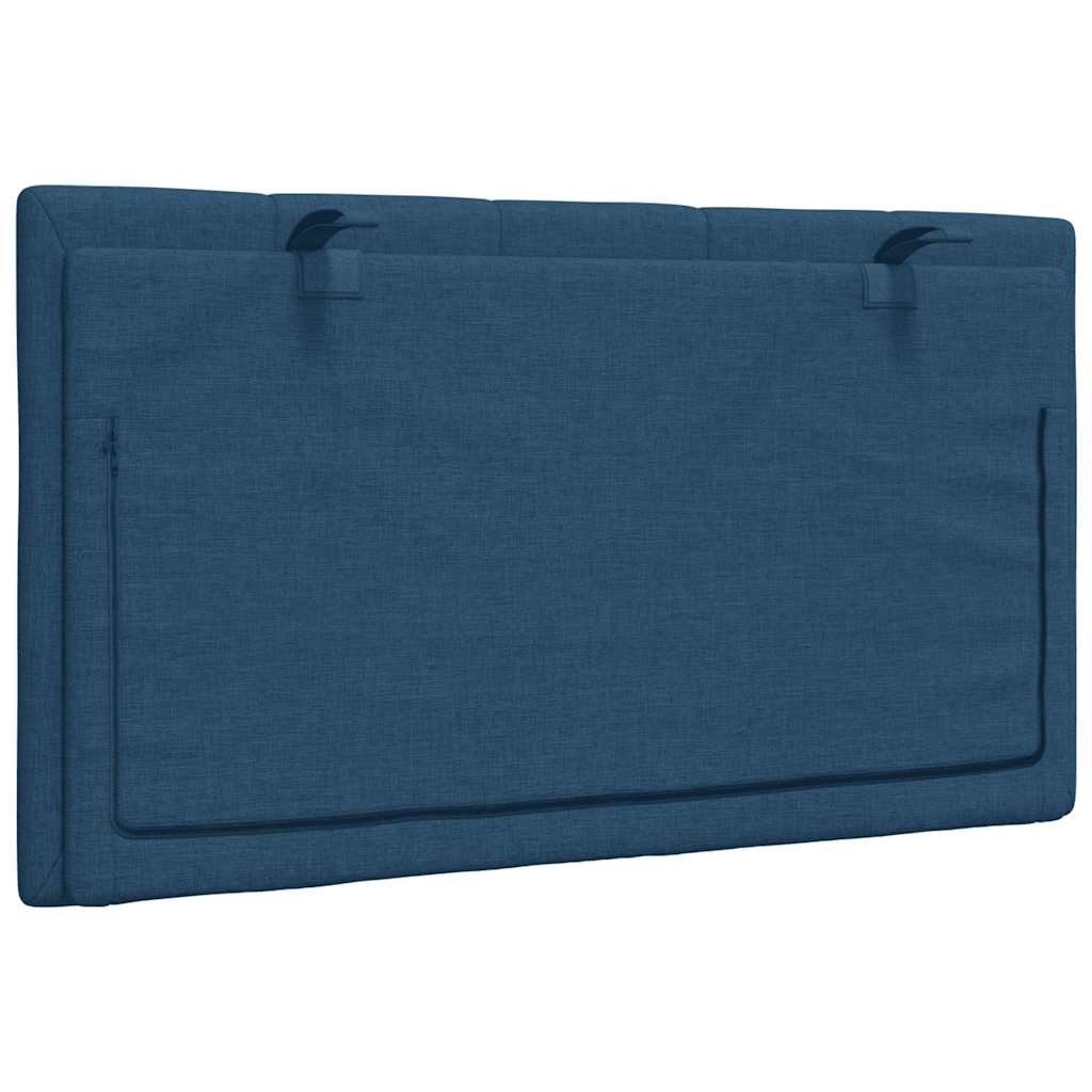 Coussin de tête de lit bleu 80 cm tissu Têtes et pieds de lit vidaXL