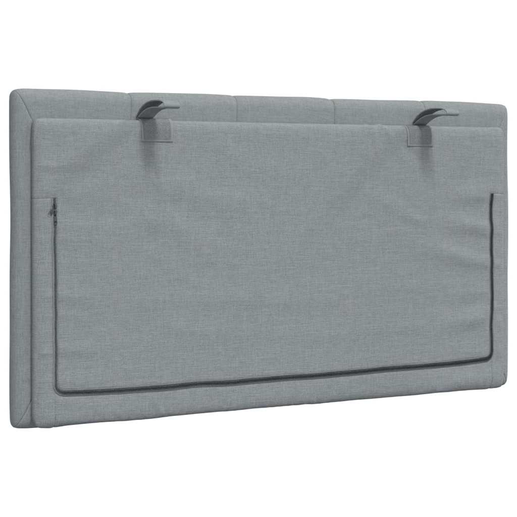 Coussin de tête de lit gris clair 90 cm tissu Têtes et pieds de lit vidaXL