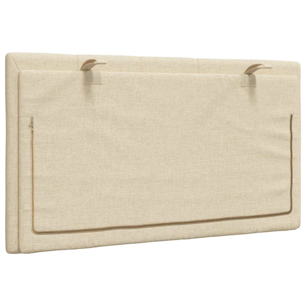 Coussin de tête de lit crème 90 cm tissu Têtes et pieds de lit vidaXL