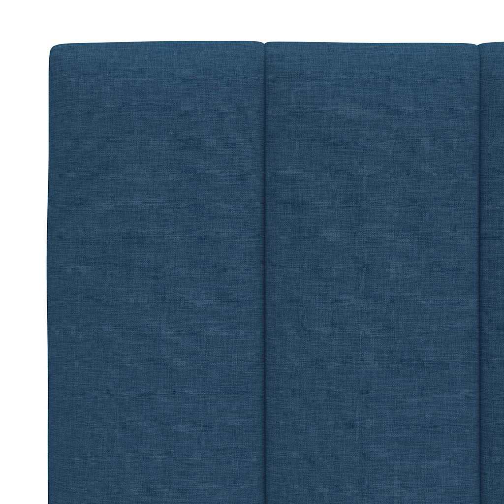 Coussin de tête de lit bleu 90 cm tissu Têtes et pieds de lit vidaXL