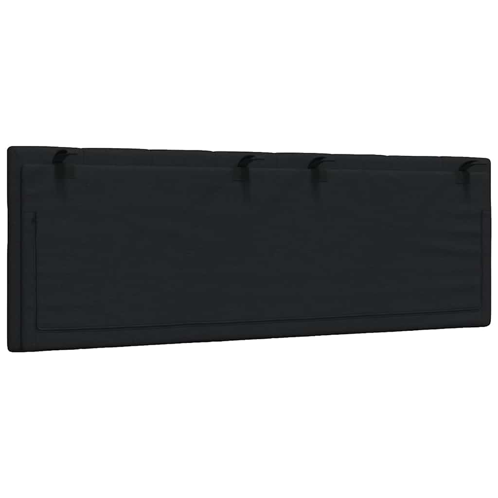 Coussin de tête de lit noir 140 cm tissu Têtes et pieds de lit vidaXL