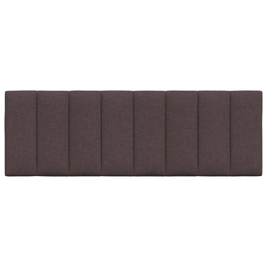 Coussin de tête de lit marron foncé 140 cm tissu Têtes et pieds de lit vidaXL