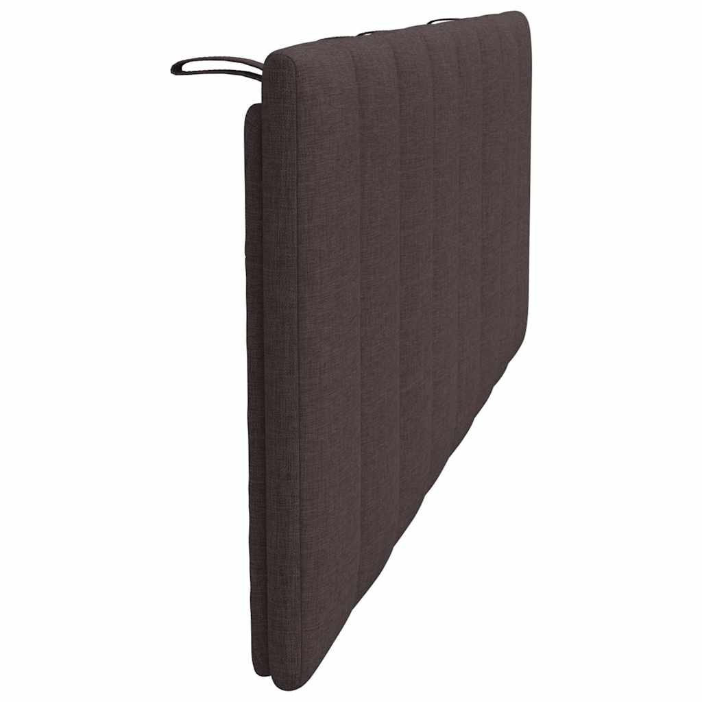 Coussin de tête de lit marron foncé 140 cm tissu Têtes et pieds de lit vidaXL