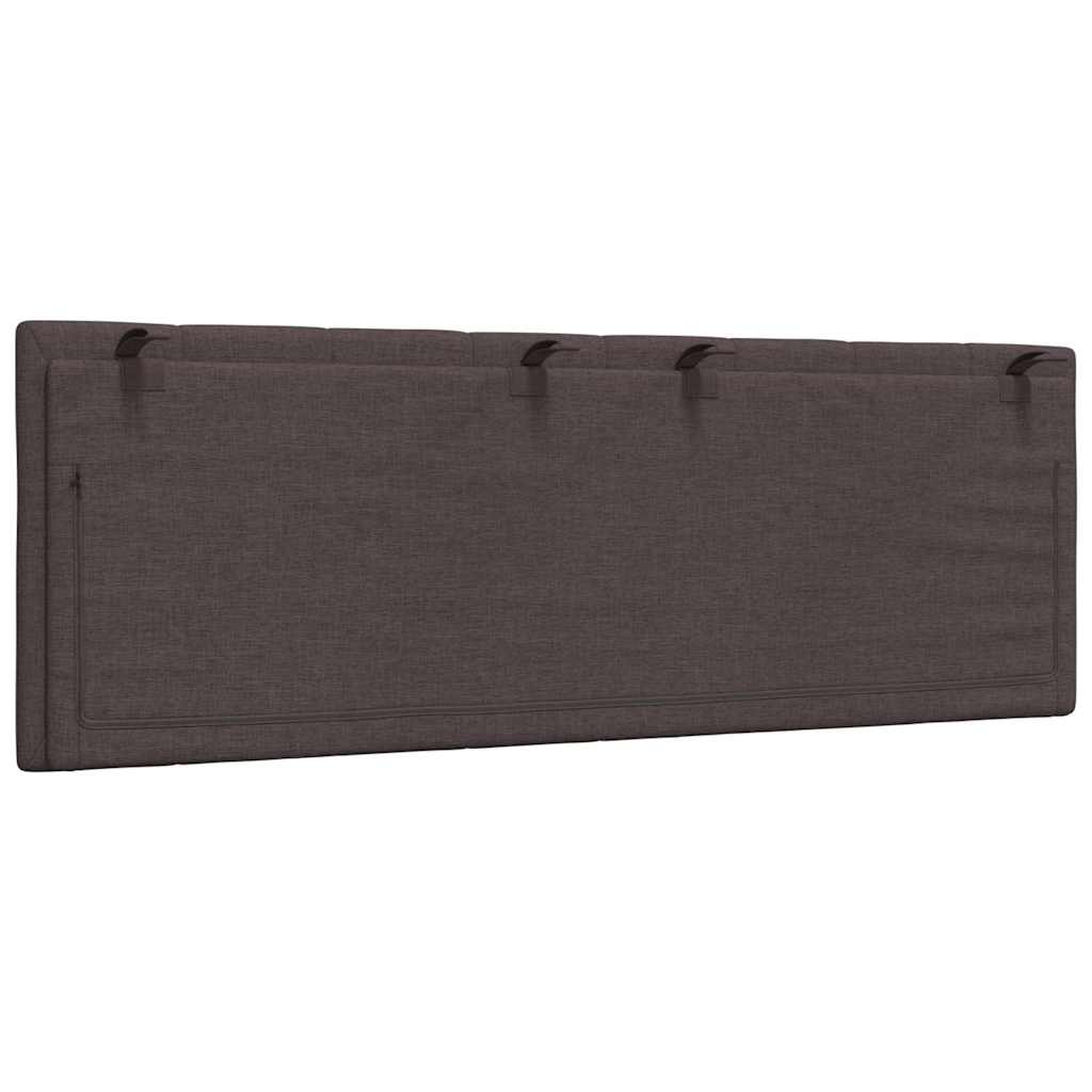 Coussin de tête de lit marron foncé 140 cm tissu Têtes et pieds de lit vidaXL