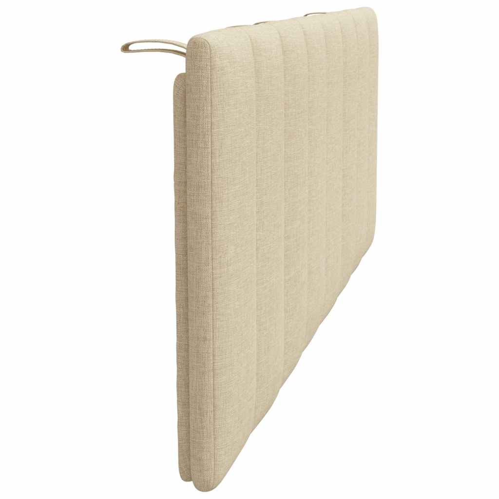 Coussin de tête de lit crème 140 cm tissu Têtes et pieds de lit vidaXL