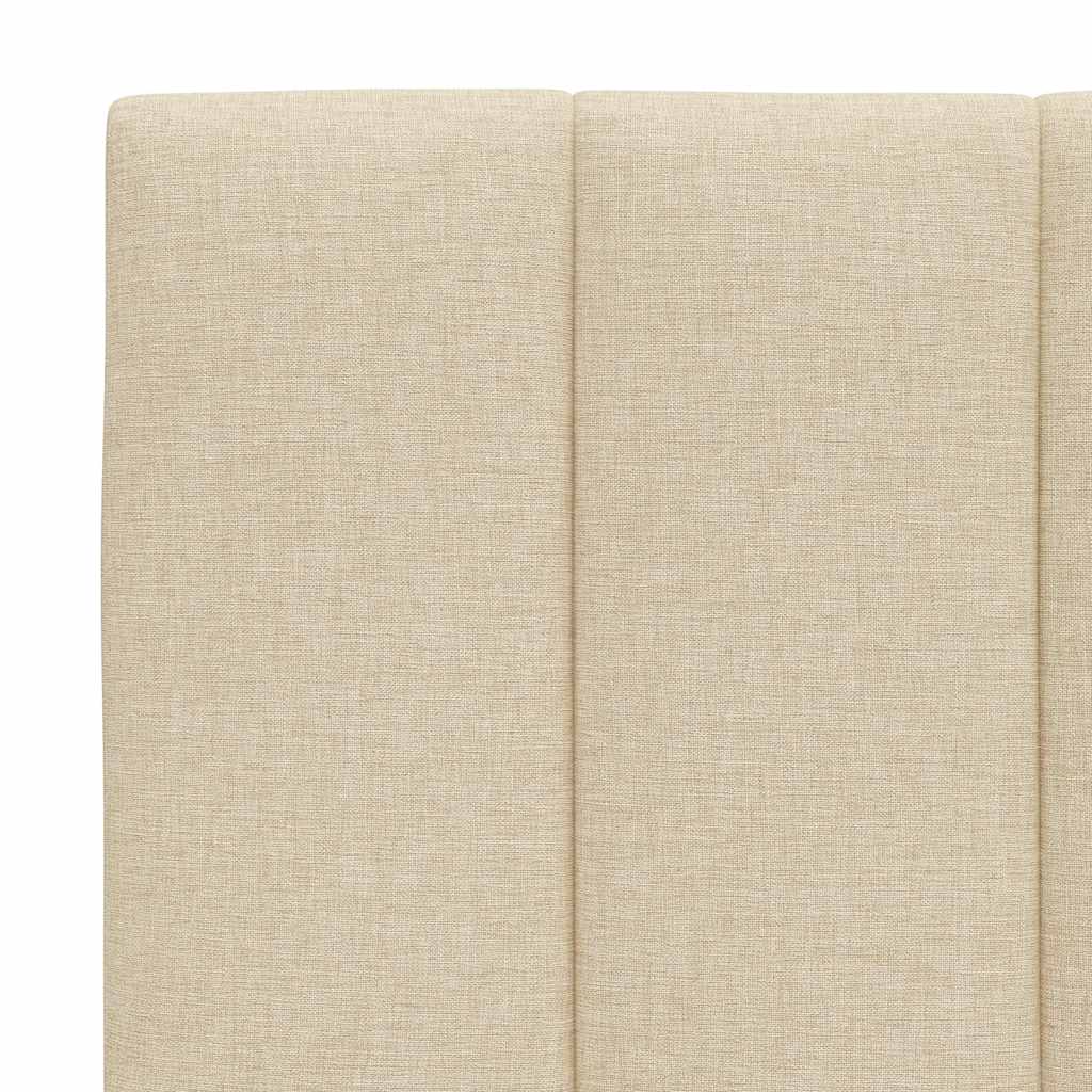 Coussin de tête de lit crème 140 cm tissu Têtes et pieds de lit vidaXL