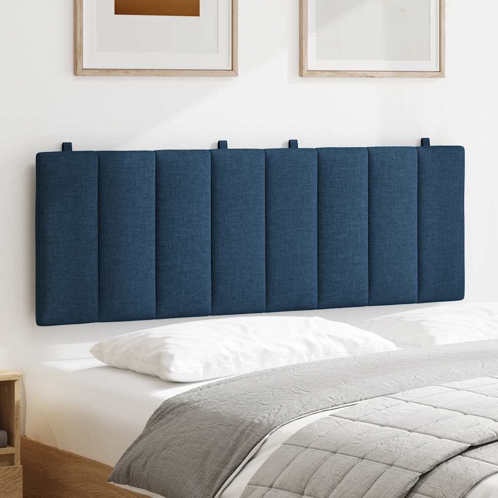 Coussin de tête de lit bleu 140 cm tissu Têtes et pieds de lit vidaXL