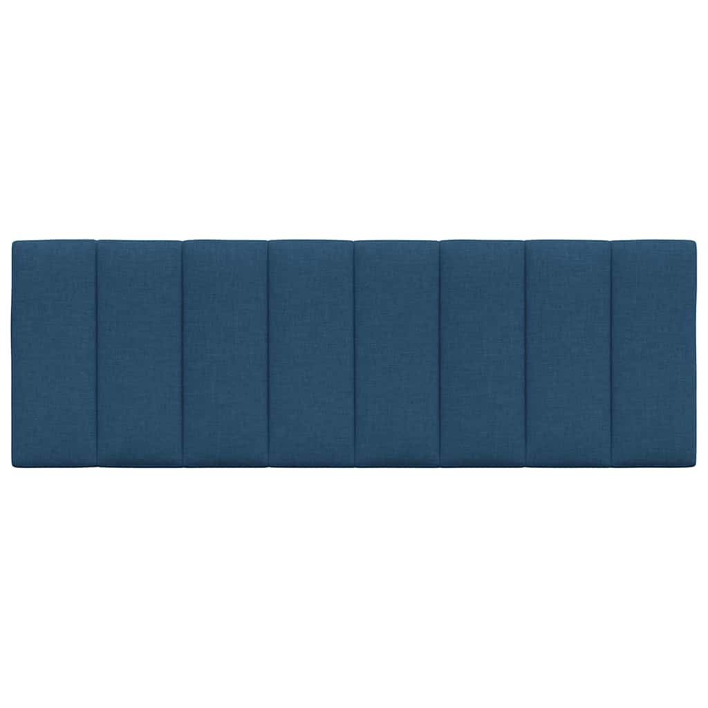 Coussin de tête de lit bleu 140 cm tissu Têtes et pieds de lit vidaXL