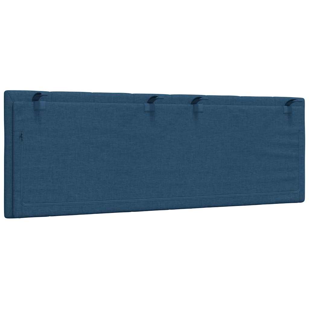 Coussin de tête de lit bleu 140 cm tissu Têtes et pieds de lit vidaXL