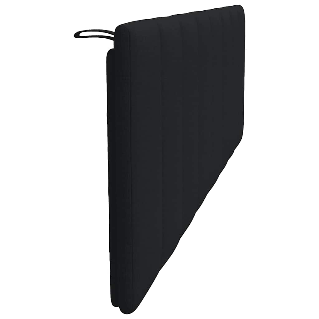 Coussin de tête de lit noir 160 cm tissu Têtes et pieds de lit vidaXL