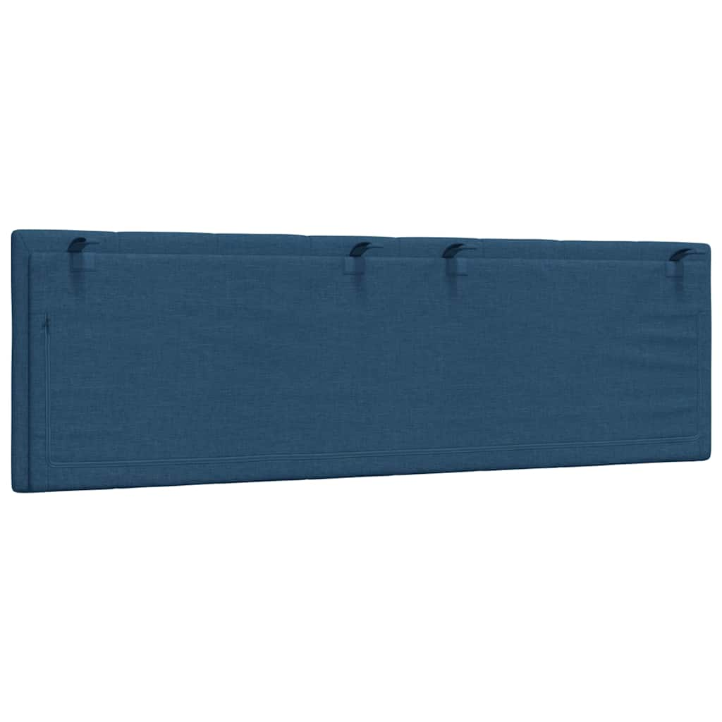 Coussin de tête de lit bleu 160 cm tissu Têtes et pieds de lit vidaXL