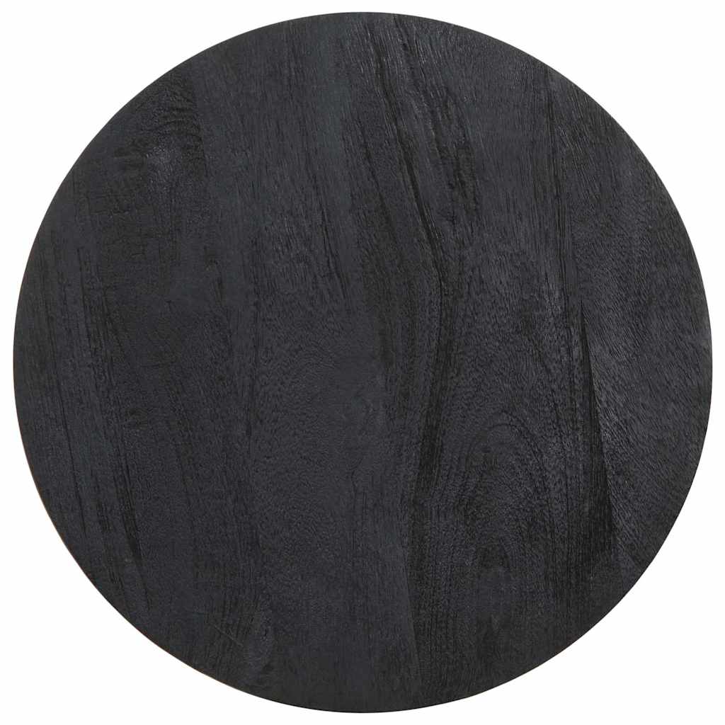 Table d'appoint noir Ø40x40 cm bois de manguier massif Tables d'appoint vidaXL