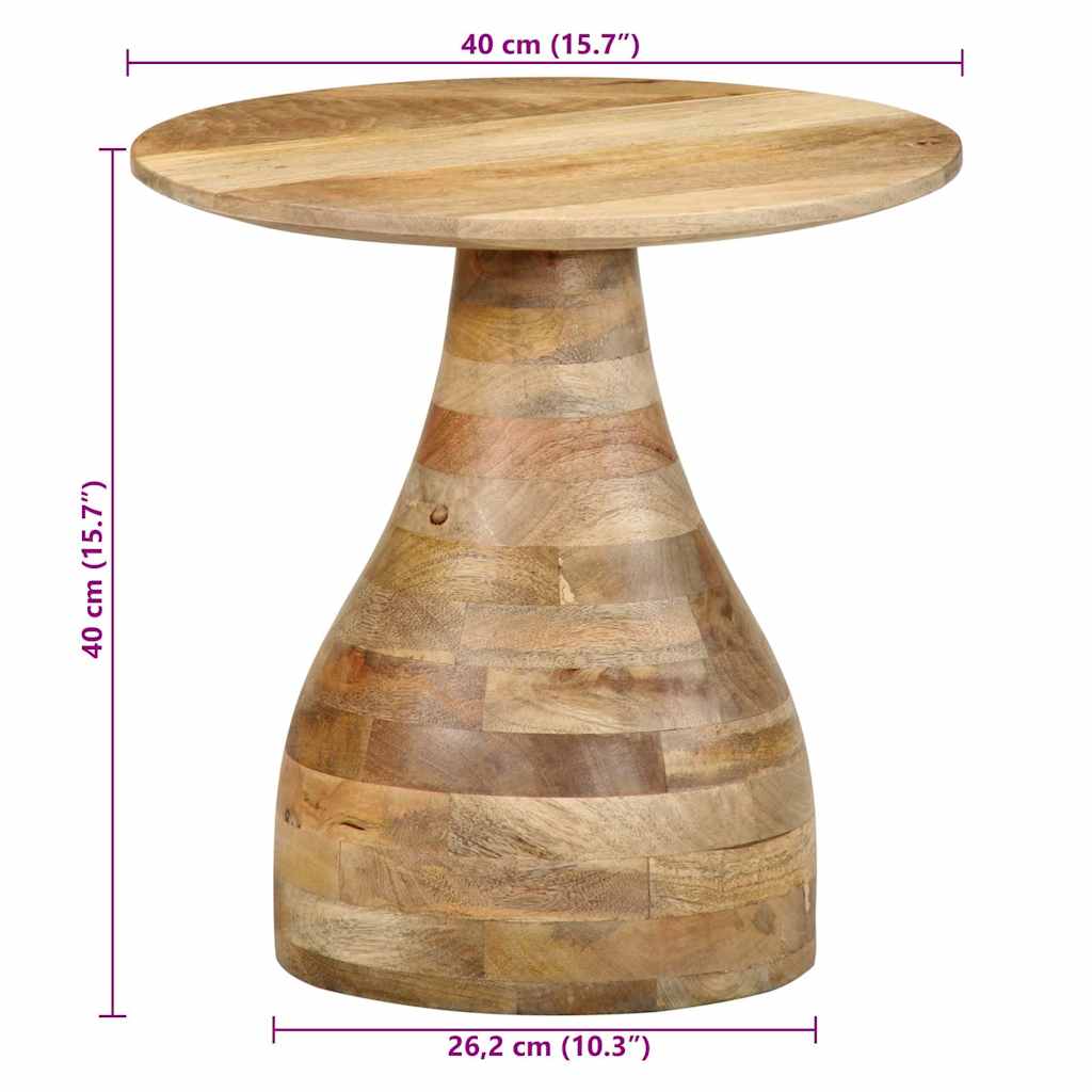 Table d'appoint Ø40x40 cm bois de manguier massif Tables d'appoint vidaXL