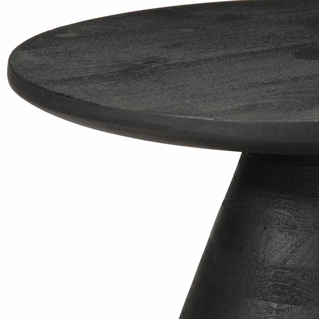 Table d'appoint noir Ø50x40 cm bois de manguier massif Tables d'appoint vidaXL