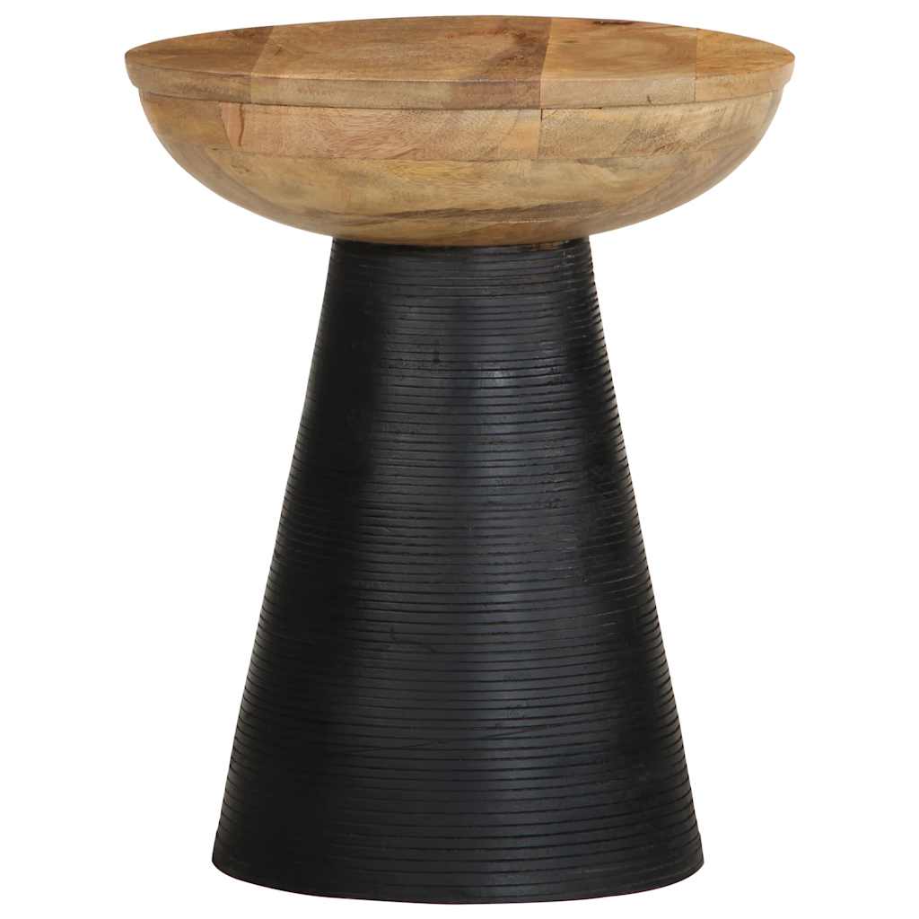 Table d'appoint noir Ø37x45 cm bois de manguier massif Tables d'appoint vidaXL