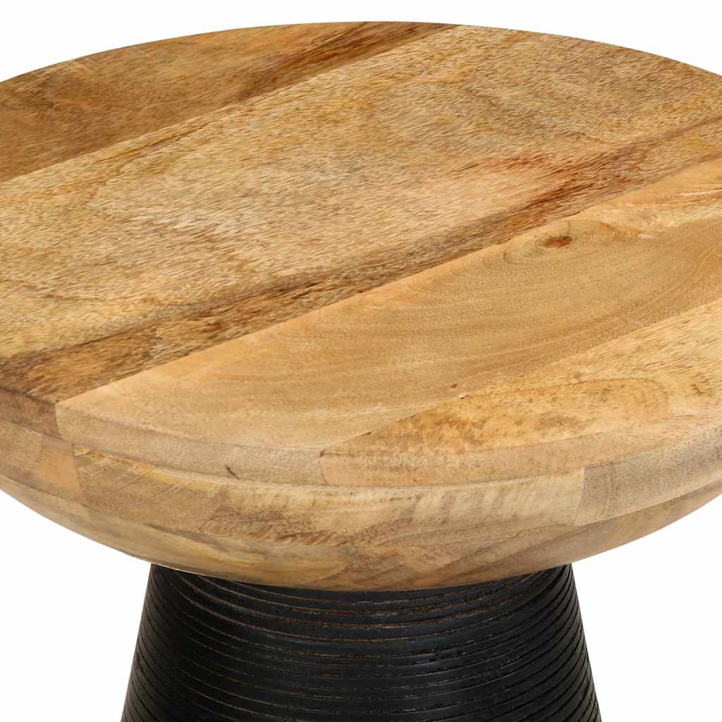 Table d'appoint noir Ø37x45 cm bois de manguier massif Tables d'appoint vidaXL