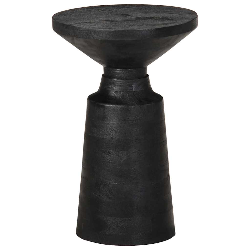 Table d'appoint noir Ø33x50 cm bois de manguier massif Tables d'appoint vidaXL