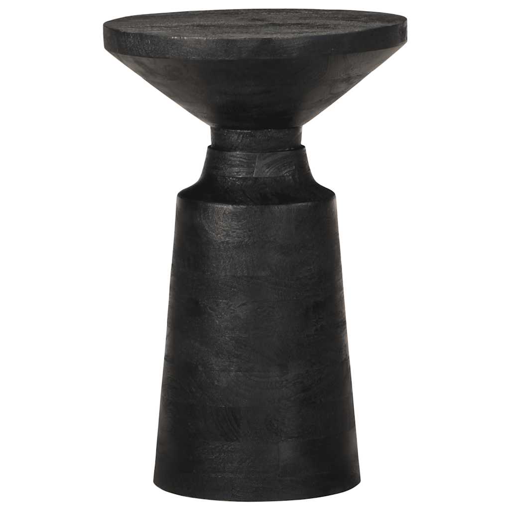 Table d'appoint noir Ø33x50 cm bois de manguier massif Tables d'appoint vidaXL