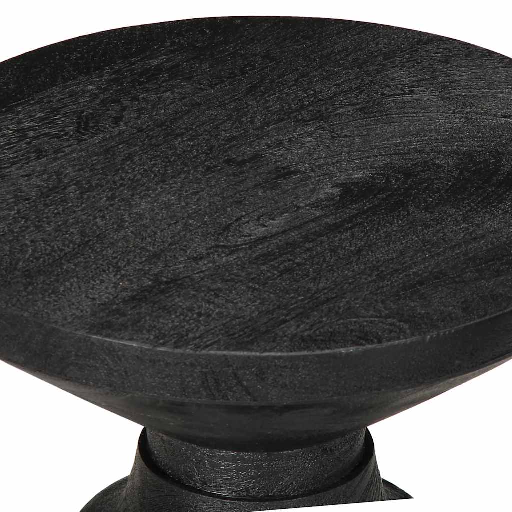 Table d'appoint noir Ø33x50 cm bois de manguier massif Tables d'appoint vidaXL