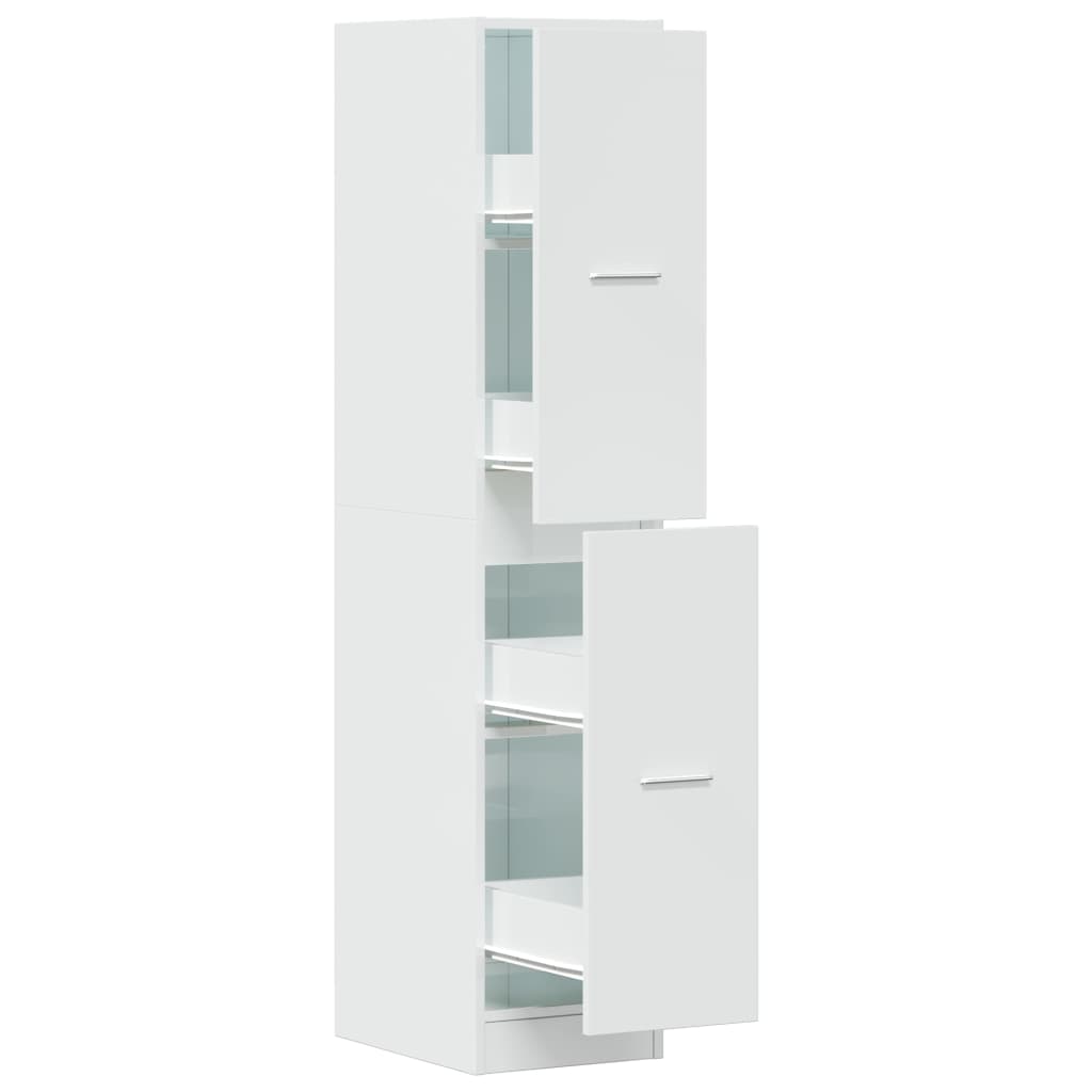 Armoire d'apothicaire blanc brillant bois d’ingénierie Casiers & armoires de rangement vidaXL   