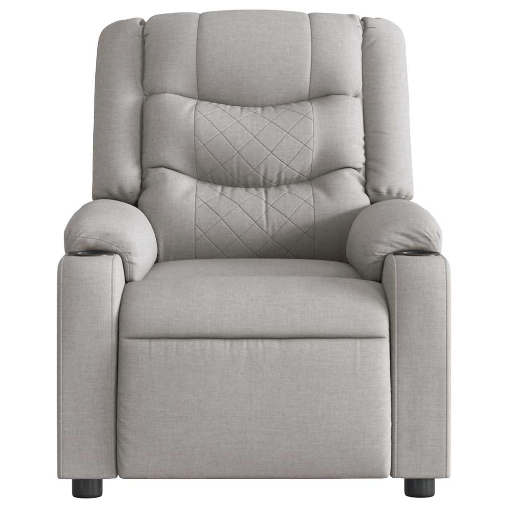 Fauteuil de massage inclinable électrique gris nuage tissu Fauteuils vidaXL