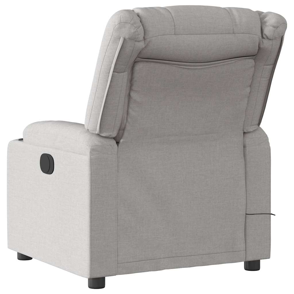 Fauteuil de massage inclinable électrique gris nuage tissu Fauteuils vidaXL