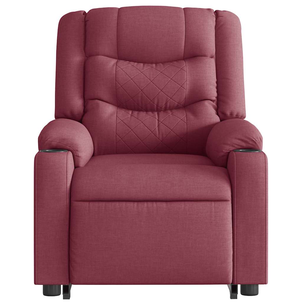 Fauteuil inclinable de massage Rouge bordeaux Tissu Fauteuils vidaXL