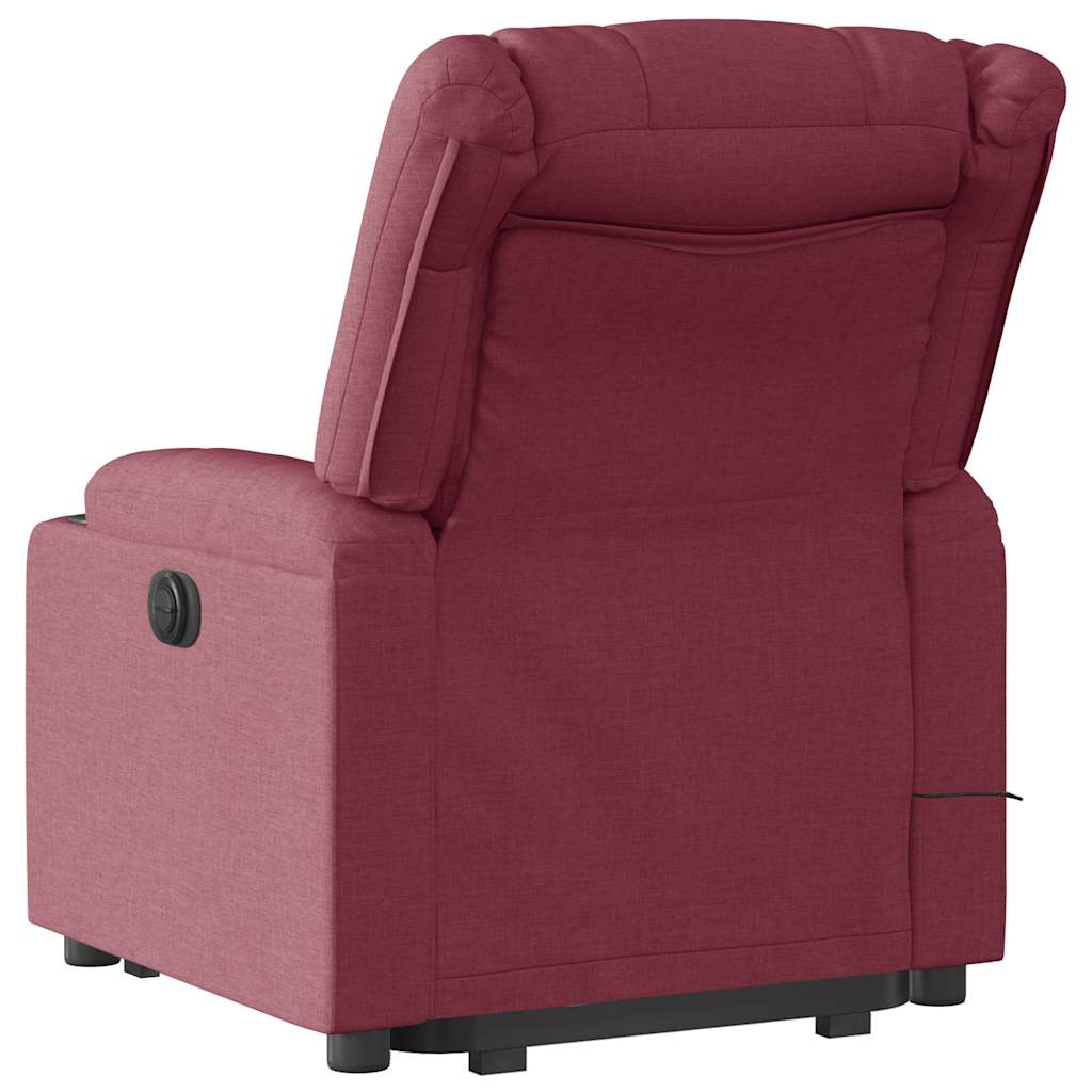 Fauteuil inclinable de massage Rouge bordeaux Tissu Fauteuils vidaXL